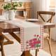Mother's Day Festive Floral Polyester Table Runner