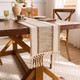 Decorative Cotton Dining Table Runner with Tassel