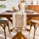 Decorative Cotton Dining Table Runner with Tassel