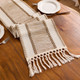 Decorative Cotton Dining Table Runner with Tassel