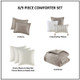 Pescal Oversized Velvet Comforter Set with Euro Shams and Throw Pillows