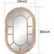 Large Wood Framed Oval Wall Mirror, Natural Wood Decorative Boho Mirror for Wall, Farmhouse 