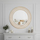 23.6 Inch Round Wood Farmhouse Mirror