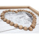 Heart-Shaped Farmhouse Photo Frame with Wood Beads.