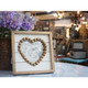 Heart-Shaped Farmhouse Photo Frame with Wood Beads.