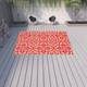 Moroccan Indoor/Outdoor Area Rug 5' X 8' Pink and Orange Color Scheme