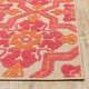 Moroccan Indoor/Outdoor Area Rug 5' X 8' Pink and Orange Color Scheme