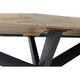 Solid Wood and Iron Pedestal Base Dining Table Natural and Black Solid Wood and Iron Pedestal Base Dining Table