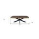 Solid Wood and Iron Pedestal Base Dining Table Natural and Black Solid Wood and Iron Pedestal Base Dining Table