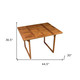Brown Solid Wood Folding Dining Table Design for Outdoor Garden 