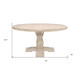 58" Natural Rounded Solid Wood Pedestal Base Dining Table