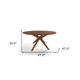 47" Solid Manufactured Wood Pedestal Base Dining Table Brown with Rounded Top