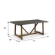 Extendable Modern Farmhouse Solid Wood V-Frame Trestle Dining Table 