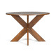 Modern Farmhouse Dining Table, Round Cherry MDF Wood with Minimalist
