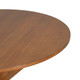Modern Farmhouse Dining Table, Round Cherry MDF Wood with Minimalist