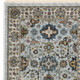 Power Loom Runner Rug 2' X 8' Blue and Beige Oriental Design with Fringe