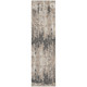 8' Modern Cream Black and Gray Tufted Wool Polyester Abstract Runner Rug - Handmade Washable