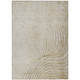 10' X 14' Beige and Silver Abstract Indoor Outdoor Area Rug Washable