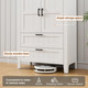 Kitchen Pantry Modern Wooden Farmhouse 6-Tier Arched Bookcase Cabinet