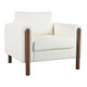 Modern Fabric Leisure Chair with Solid Wood Legs