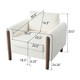 Modern Fabric Leisure Chair with Solid Wood Legs