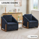 Chenille Fabric Modern Armchair