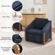 Chenille Fabric Modern Armchair