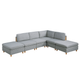 Light Gray 6PC Modular Living Room Sofa