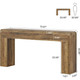 70.9-Inch Extra Long Rustic Wooden Console Table, Brown
