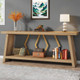 2-Tier Narrow Console Table, Light Oak