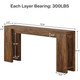 Wooden Console Table for Sofa Entryway, Dark Brown