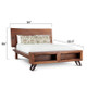 London Loft King Bed in Walnut