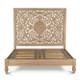 Taj King Bed in Hand Carved Whitewash