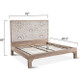 Tangiers Queen Bed in Carved Natural White