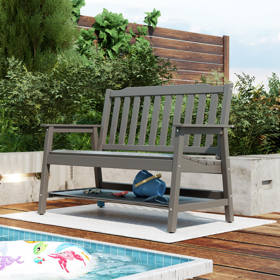 Outdoor 660lbs Weight Capacity Patio Bench 