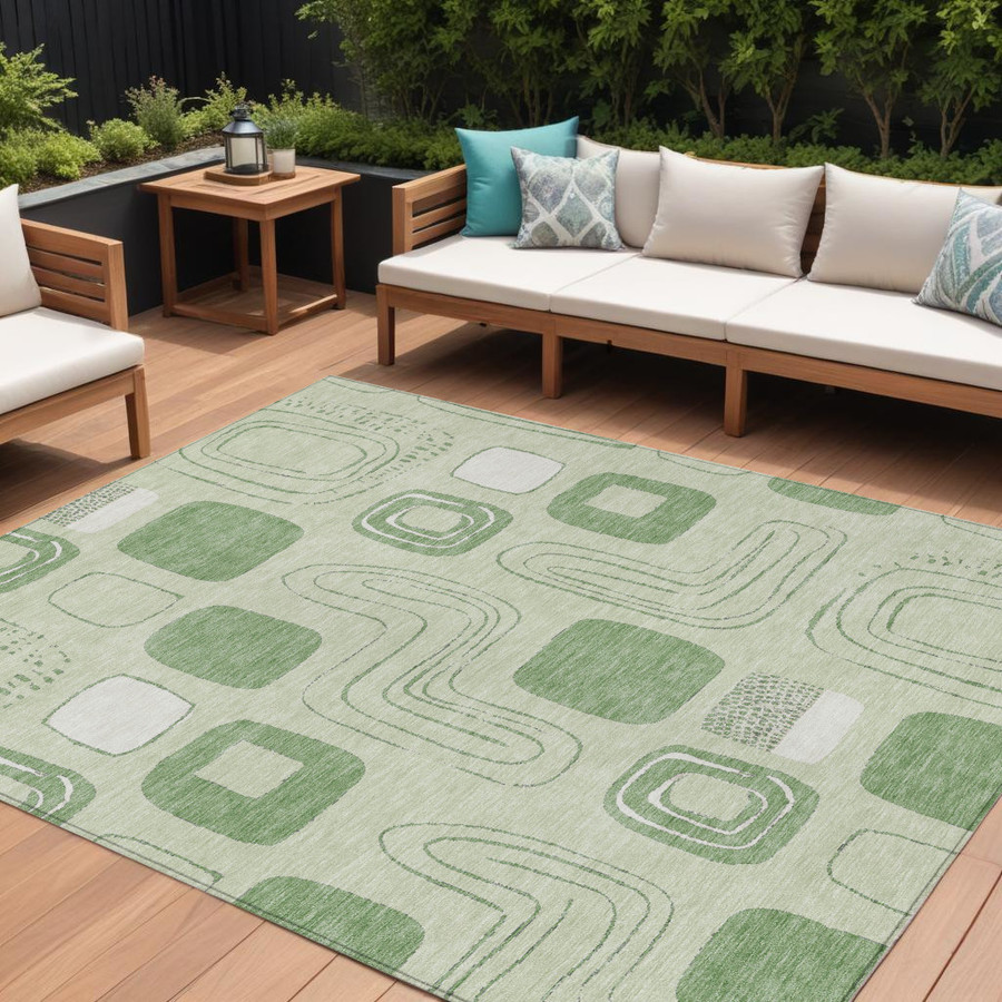 Beige Taupe and Tan Geometric Indoor Outdoor Area Rug Washable and Stylish