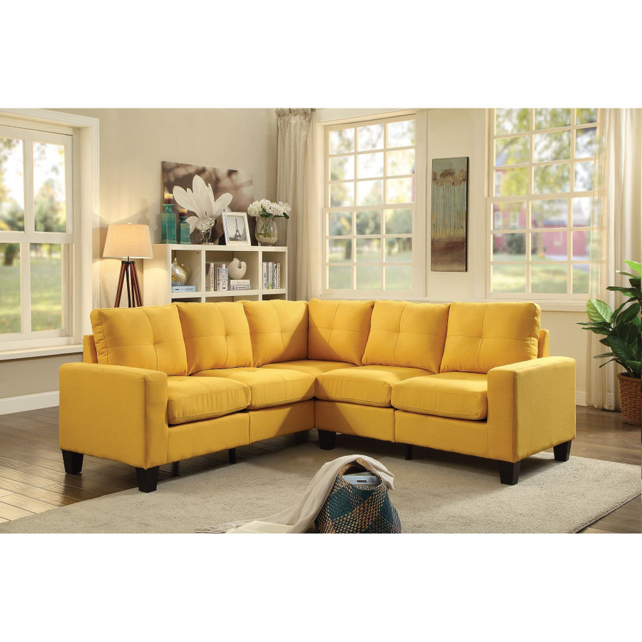 Newbury G470B-SC Sectional Sofa, Yellow