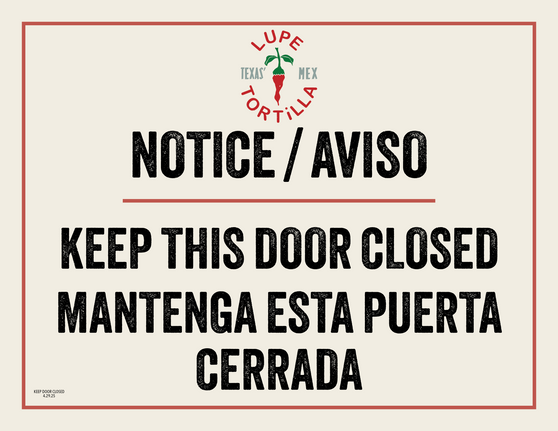 Keep Door Closed Poster