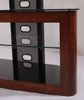 TV Stand with Mount for 35"-85"Flat Panel TV Dark Oak/Black