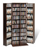 Large Locking CD DVD Cabinet with Shaker Doors - Espresso