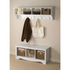 60" Wide Hanging Entryway Shelf, White