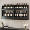 2-Tier Floating Wine and Liquor Rack, Black