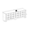 24 pair Shoe Storage Cubby Bench, Black