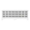 24 pair Shoe Storage Cubby Bench, White