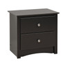 Sonoma 2-Drawer Nightstand, Black