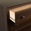 Fremont Tall 2-Drawer Nightstand with Open Shelf, Espresso