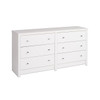 Calla 6-Drawer Dresser, White