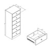 Astrid 6-Drawer Tall Chest, White                               Astrid 6-Drawer Tall Chest, White