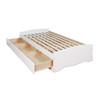 Twin Mate's Platform Storage Bed with 3 Drawers, White