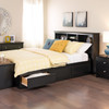 Full Mate's Platform Storage Bed with 6 Drawers, Black